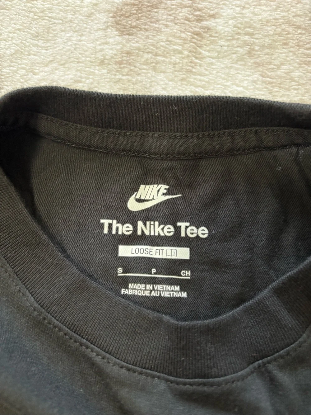 Nike Black Short-Sleeve Tee with Teal and Pink Pegasus Graphic Size/S